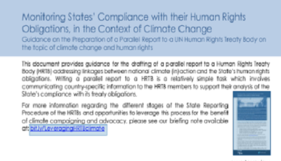 Monitoring States’ Compliance with their Human Rights Obligations, in the Context of Climate Change